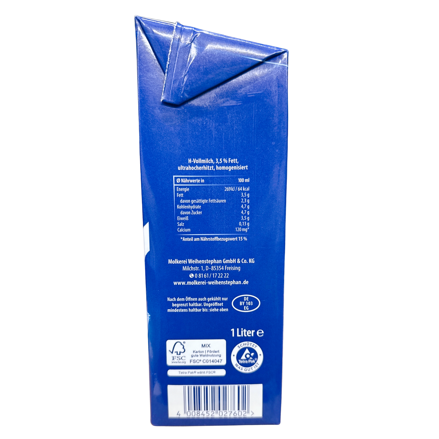 Weihenstephan - H-Milch 3,5 % - 1 L
