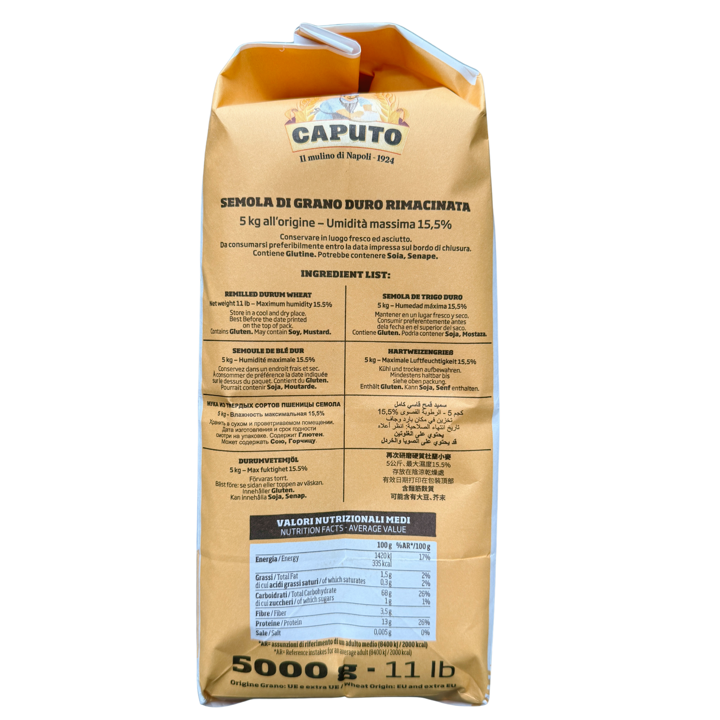 Caputo - Semola Hartweizengrieß 5 kg