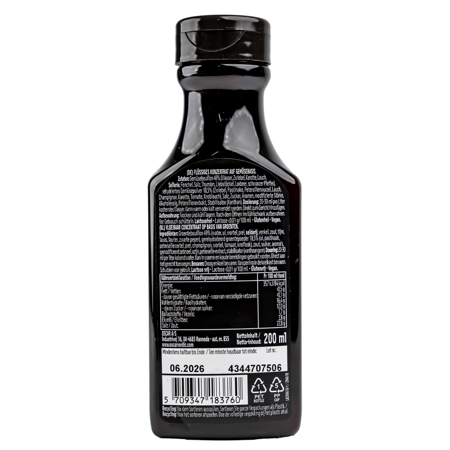 OSCAR – Gemüsefond Konzentrat 200 ml – Aromatische Basis für vegetarische Gerichte