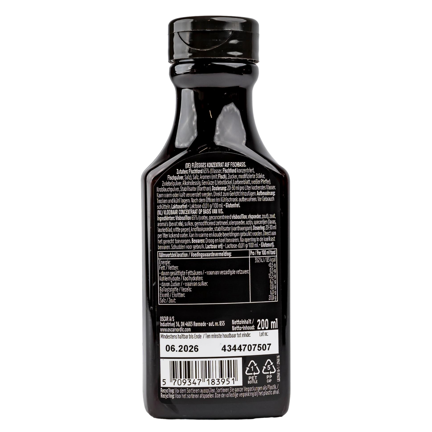 OSCAR – Fischfond Konzentrat 200 ml – Intensiver Geschmack für Fischgerichte
