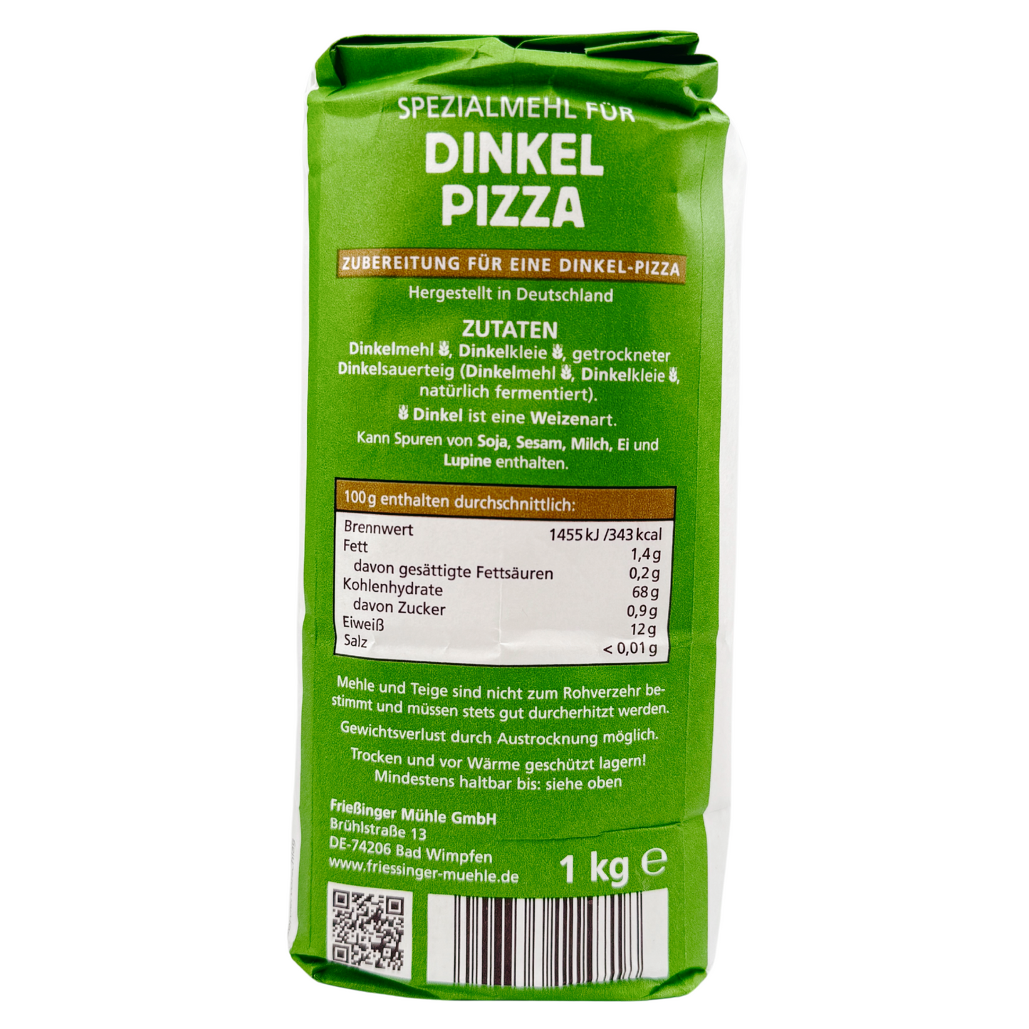 Frießinger Mühle - Dinkelpizza Spezialmehl  1 kg