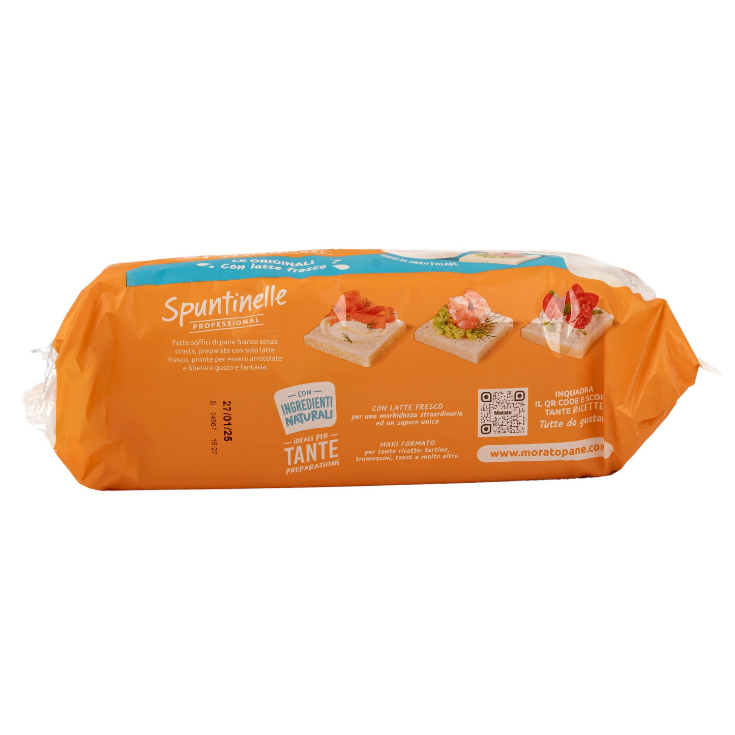 Morato - Original italienisches Spuntinelle Weißbrot Tramezzini (Toast ohne Rand) 700g