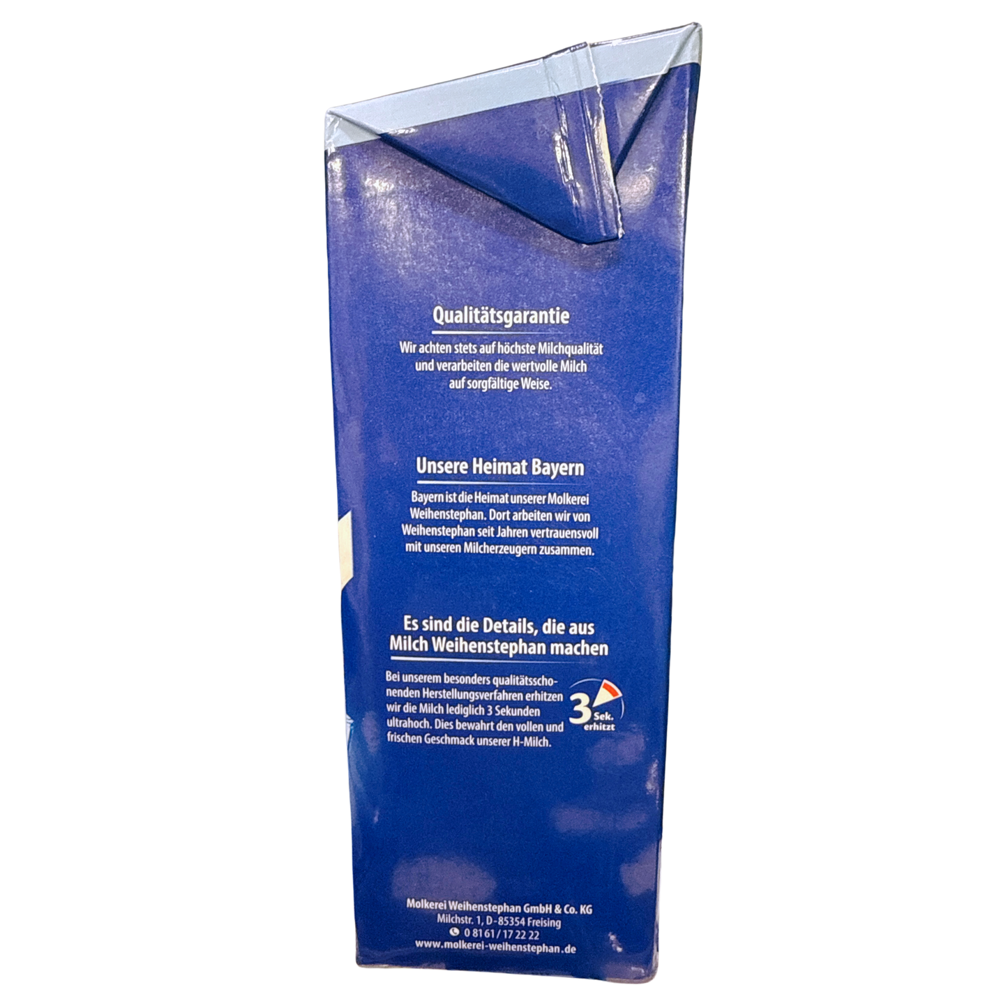 Weihenstephan - fettarme H-Milch 0,1 % - 1 Liter