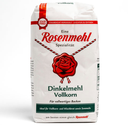 Vollwertiges Dinkelmehl von Rosenmehl für gesundes Backen