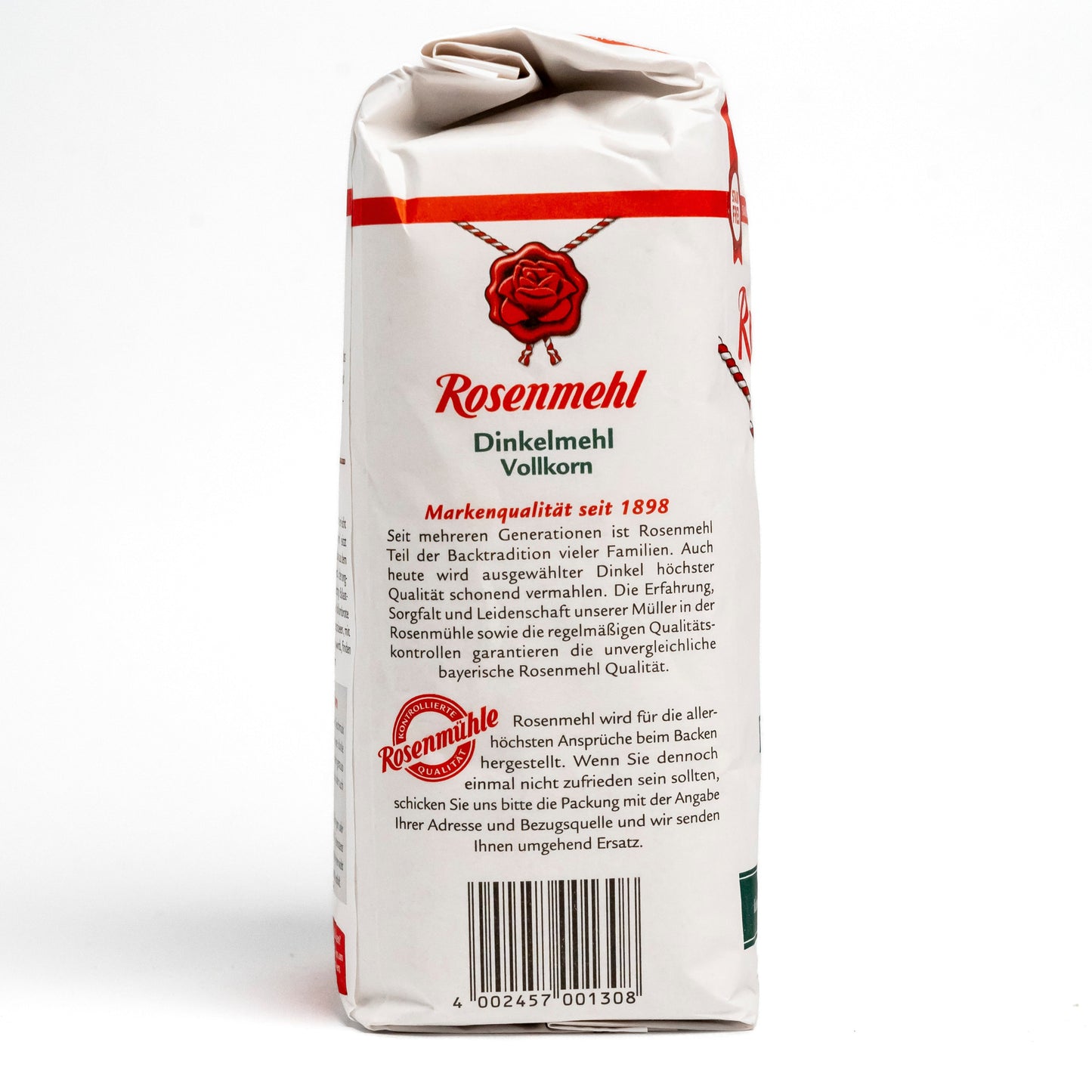 Staubdicht verpacktes Rosenmehl Dinkelmehl Vollkorn 1 kg