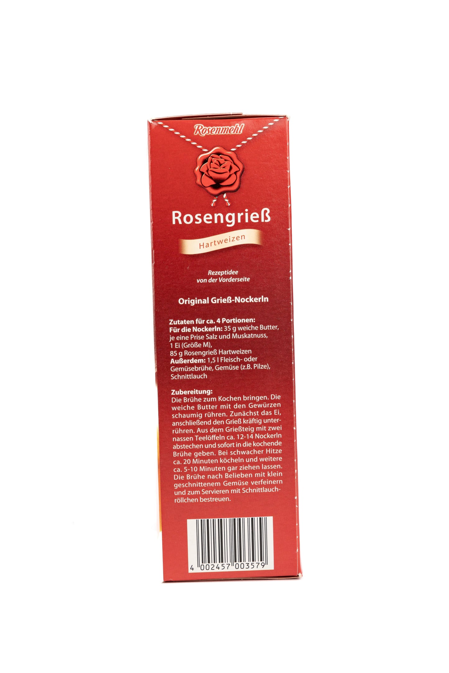 Rosengrieß von Rosenmehl – ideal für Suppeneinlagen und Nockerl
