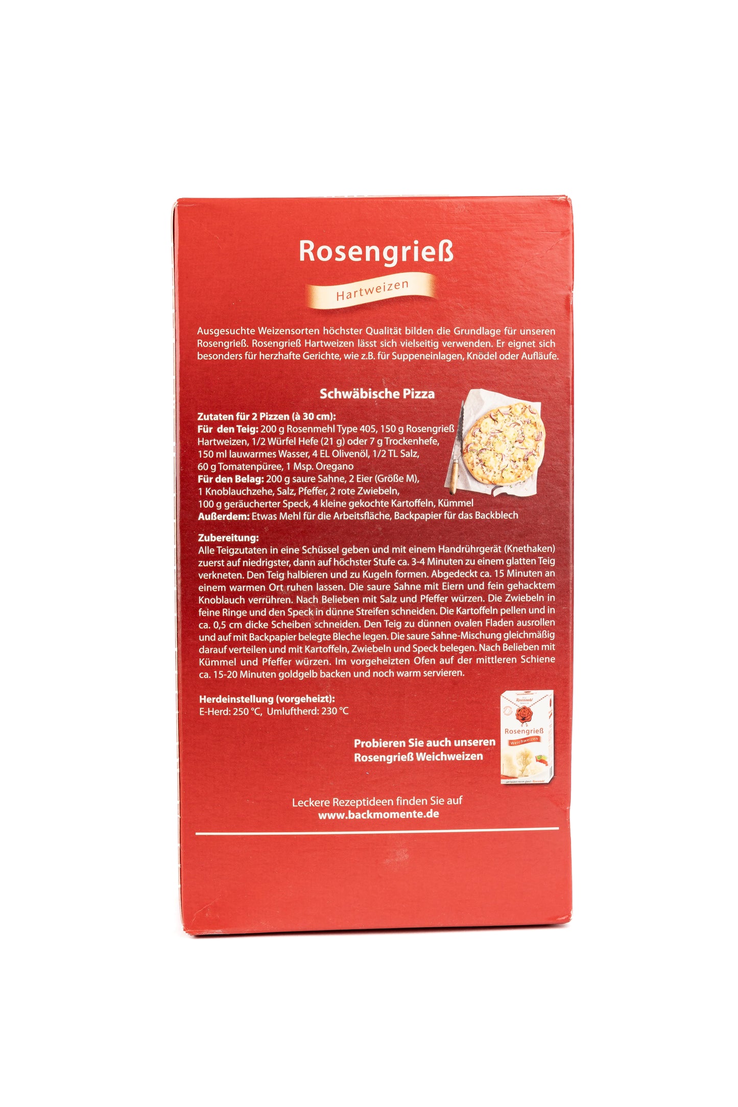 Hartweizengrieß in Originalqualität – Rosenmehl-Spezialität