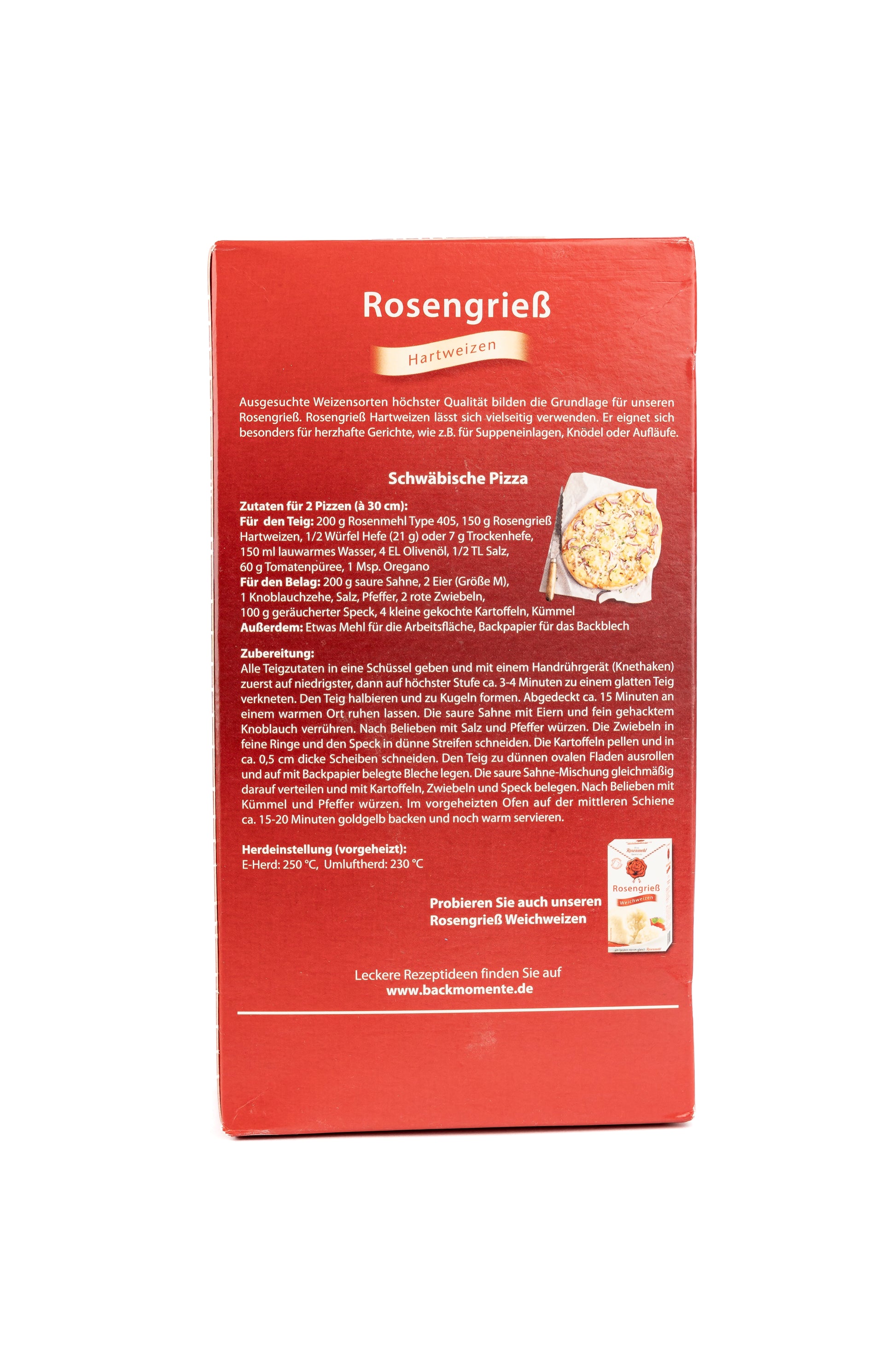 Hartweizengrieß in Originalqualität – Rosenmehl-Spezialität