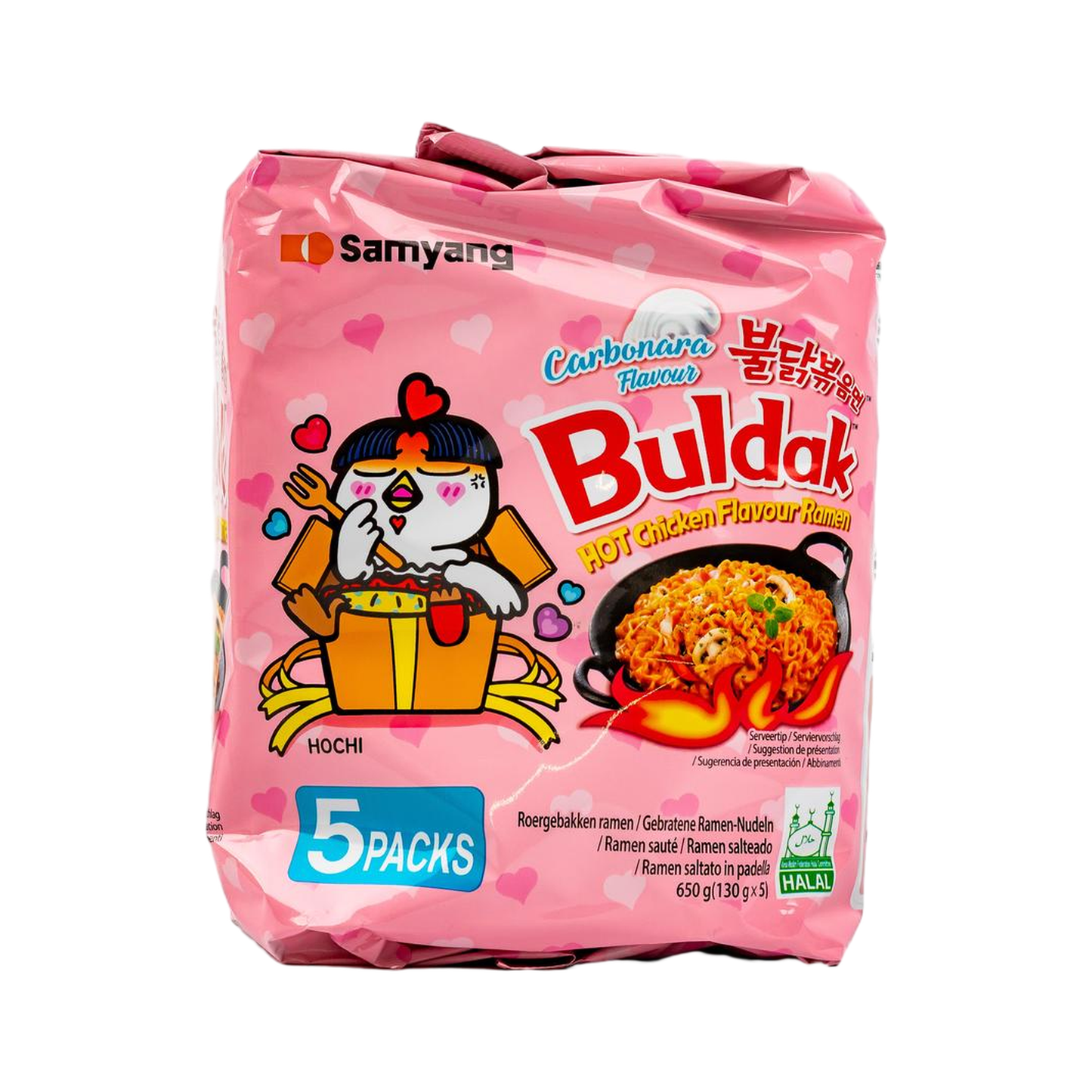 Samyang Buldak Ramen Carbonara Zubereitung und Verpackung