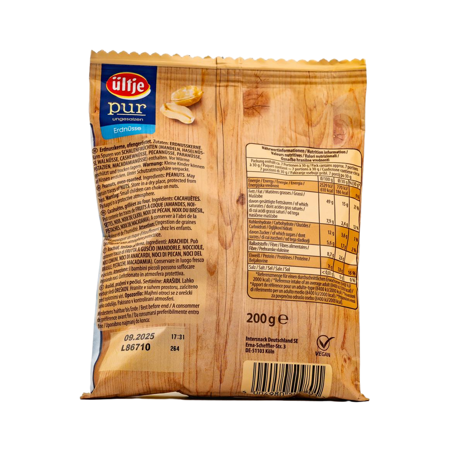 ültje Erdnüsse 200 g – natürliche Proteinquelle in bester Qualität