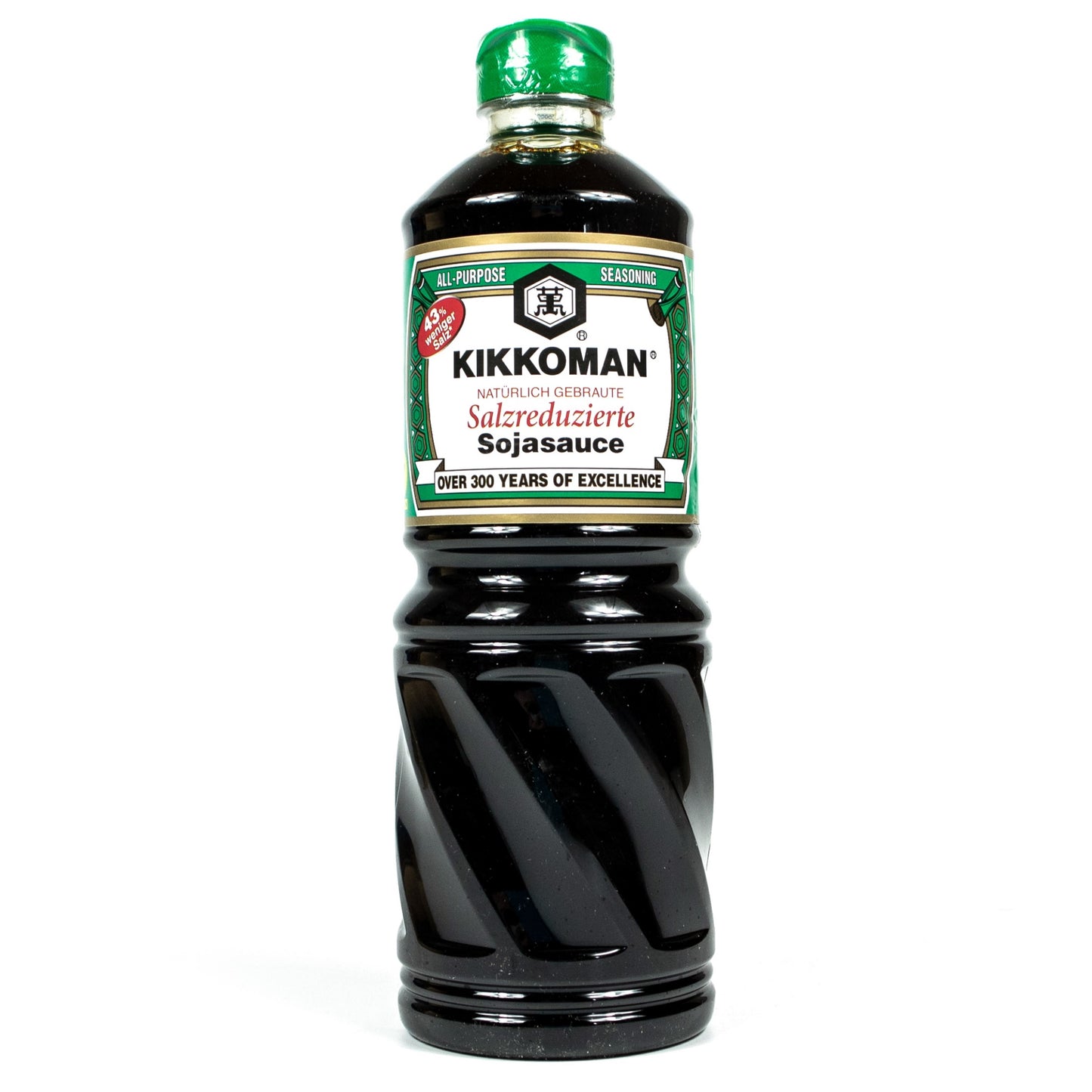 Kikkoman - Salzreduzierte Sojasauce natürlich gebraut (43% weniger Salz) 1 Liter