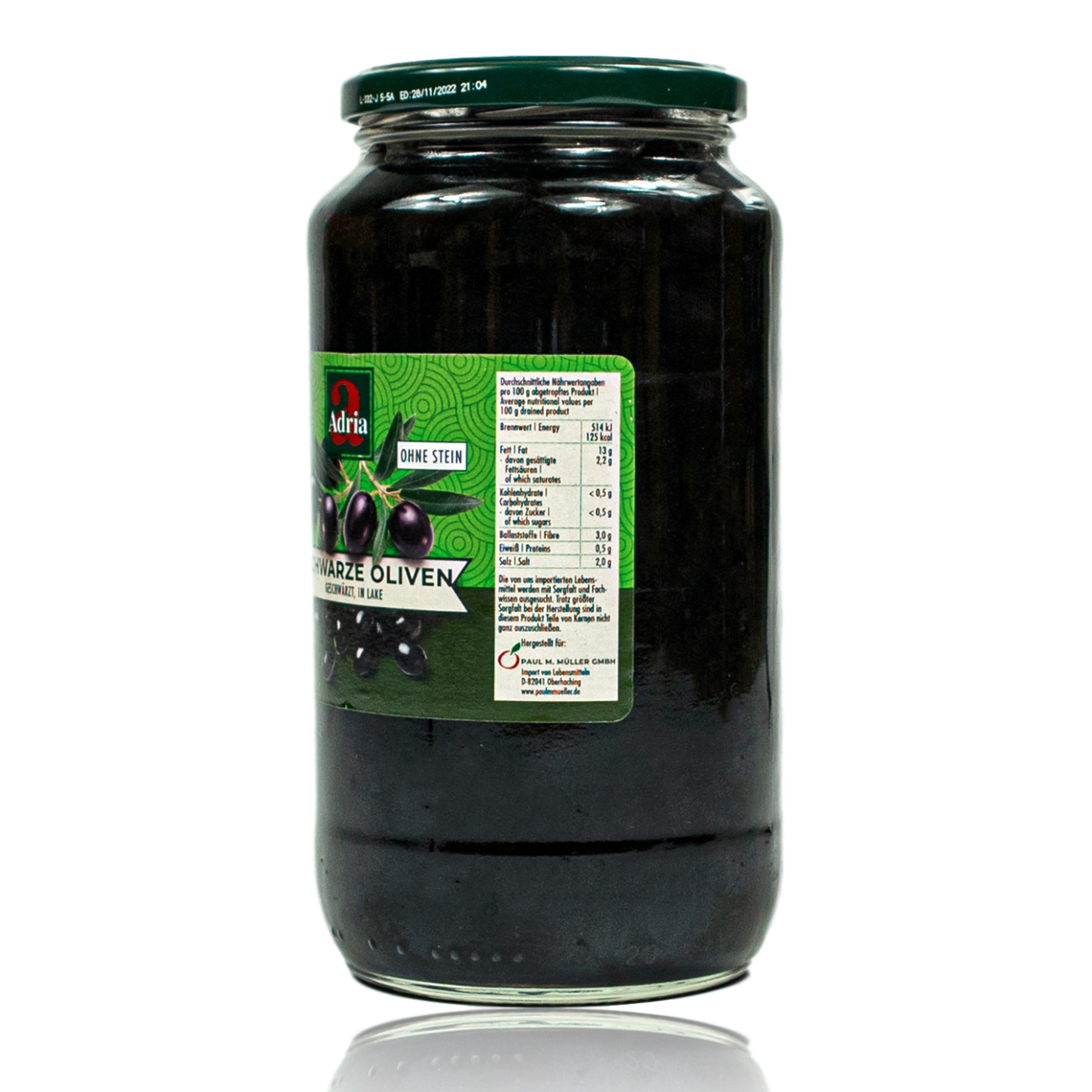 black oliv Oliven schwarz ohne Stein