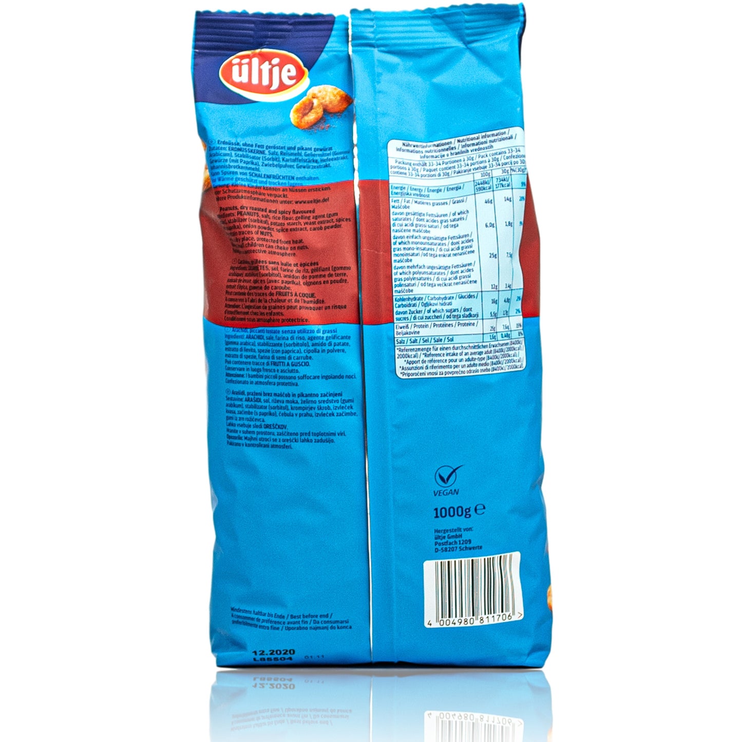 ültje - Erdnüsse pikant gewürzt in 900 g Packung