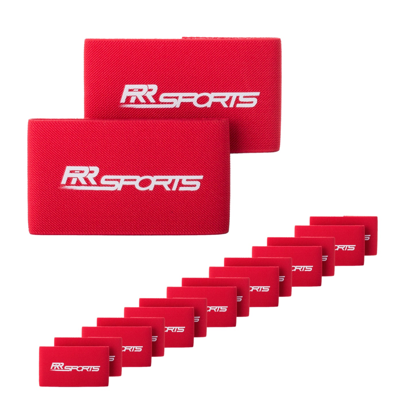 RR Sports - Schienbeinschonerhalter Fußball für Herren, Damen und Kinder Rot