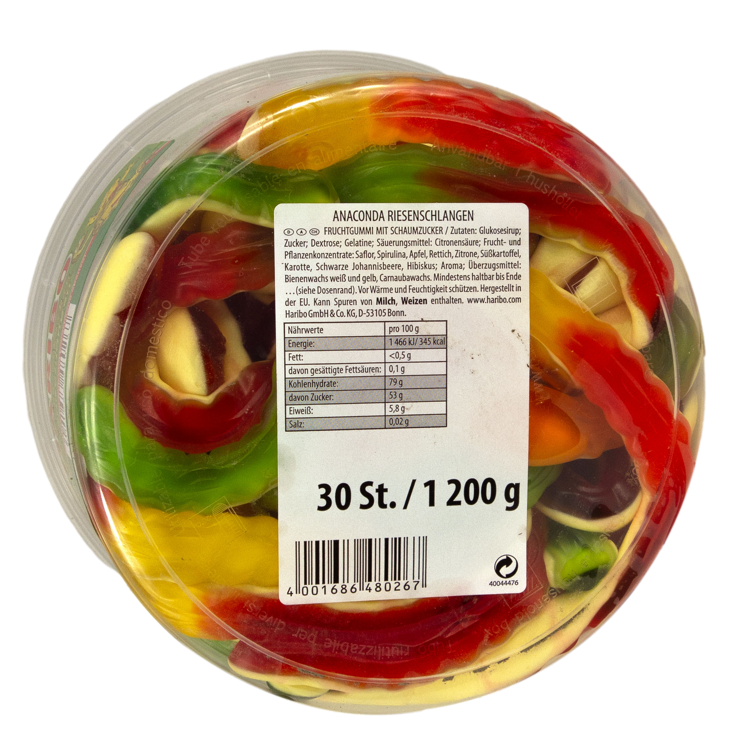 Haribo - Anaconda Riesenschlangen 30 Stück 1200 g