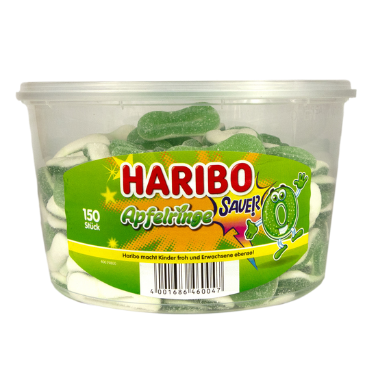 Haribo - Saure Apfelringe 150 Stück 1200 g
