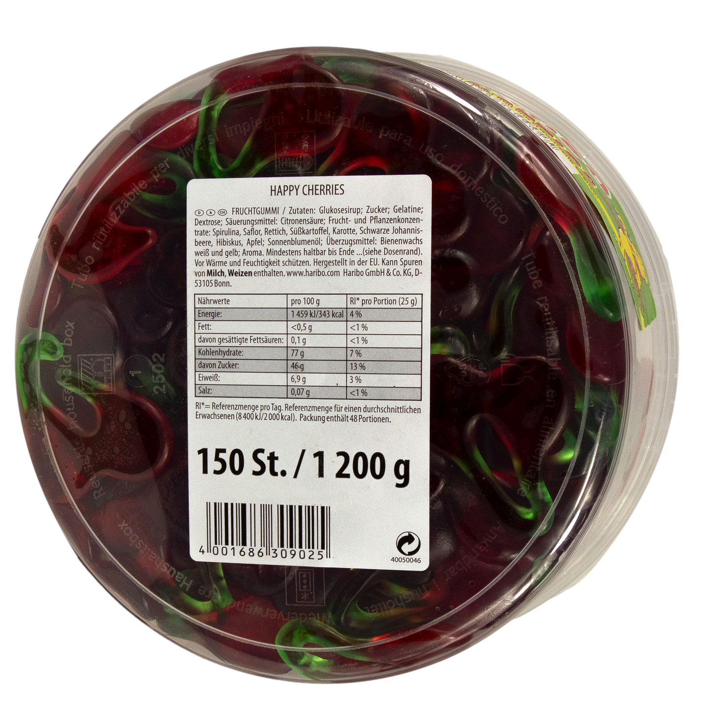 Haribo - Happy Cherries 150 Stück 1200 g