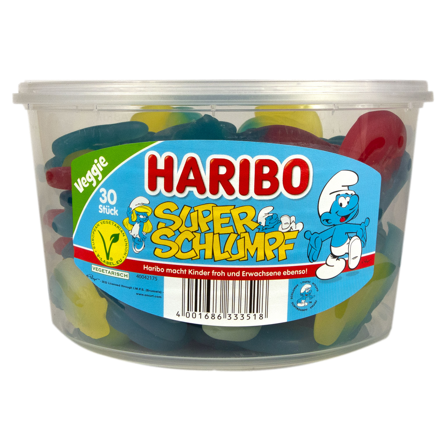 Haribo Super Schlumpf Schlümpfe Veggie Großpackung xxl xl Fruchtgummi