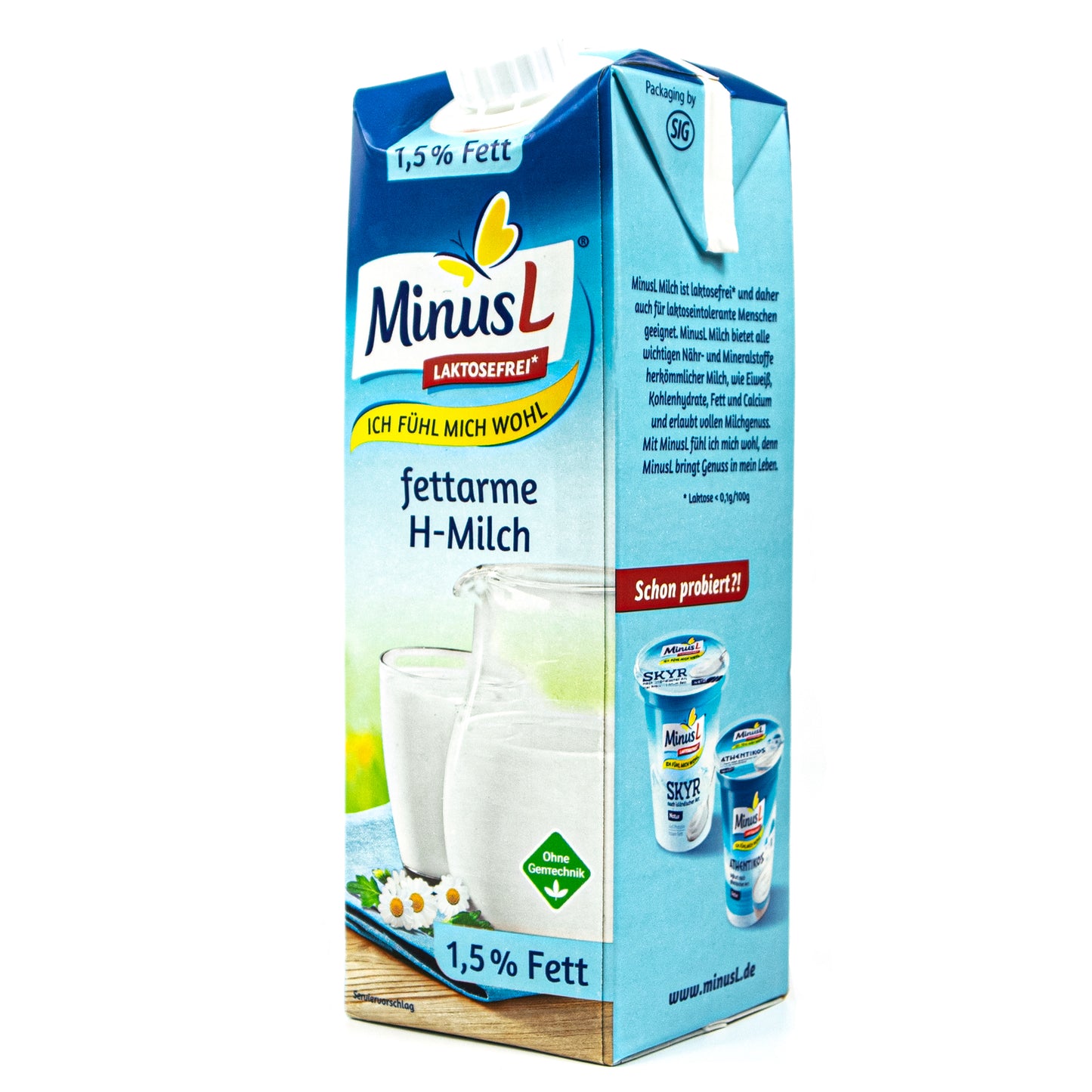 MinusL - Laktosefreie fettarme H-Milch 1,5 % á 1L