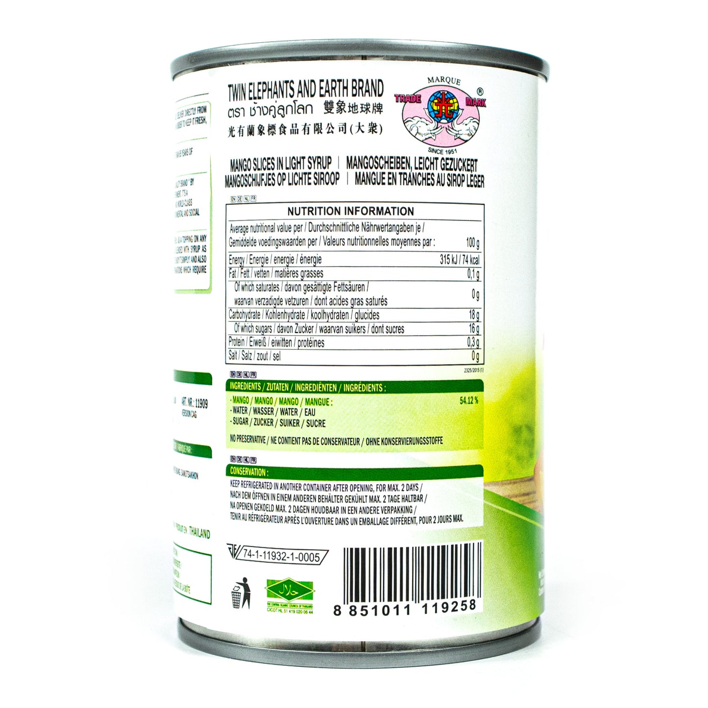 Elephants - Mango Slices exotischer Genuss á 425 g Dose