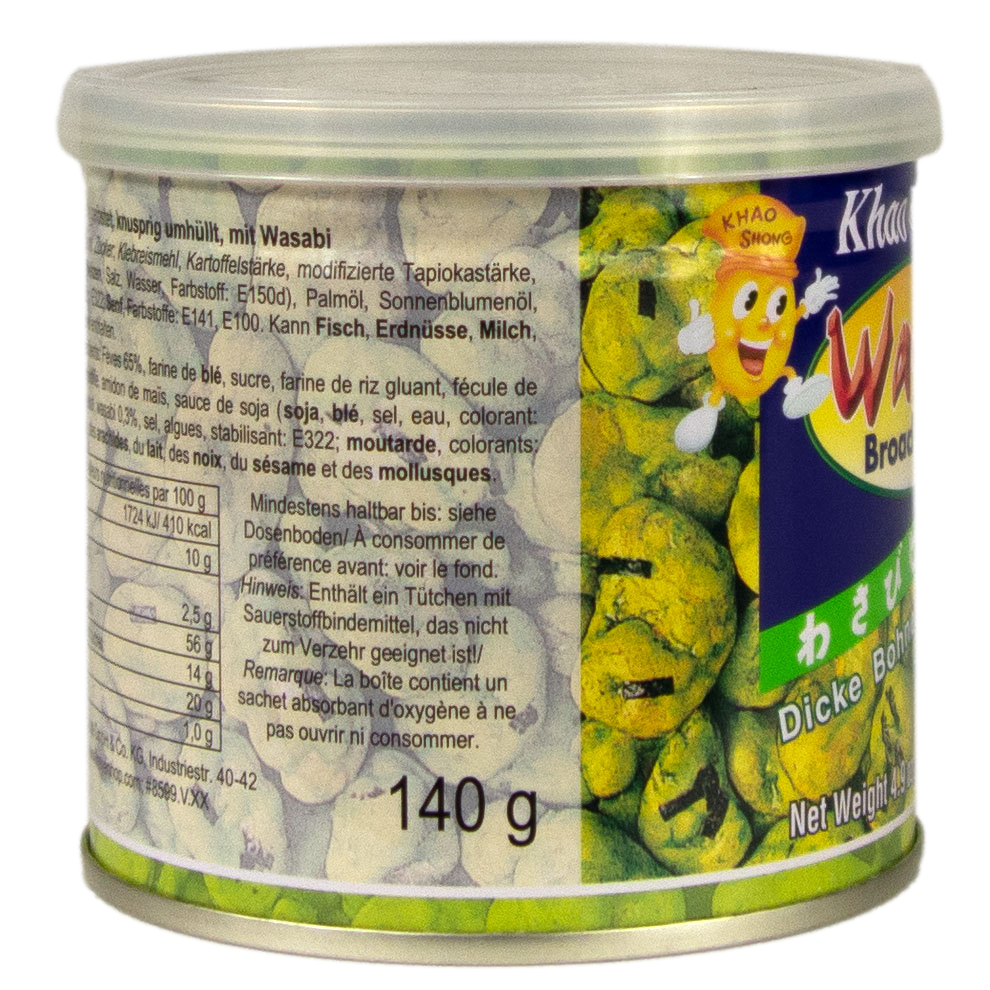 Khao Shong - Dicke Bohnen mit Wasabi 140 g Dose