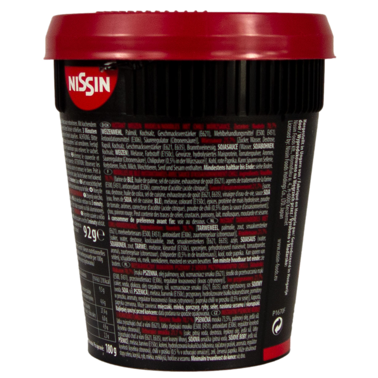 Nissin - Noodles Soba Cup Chili in Wok Style 90 g