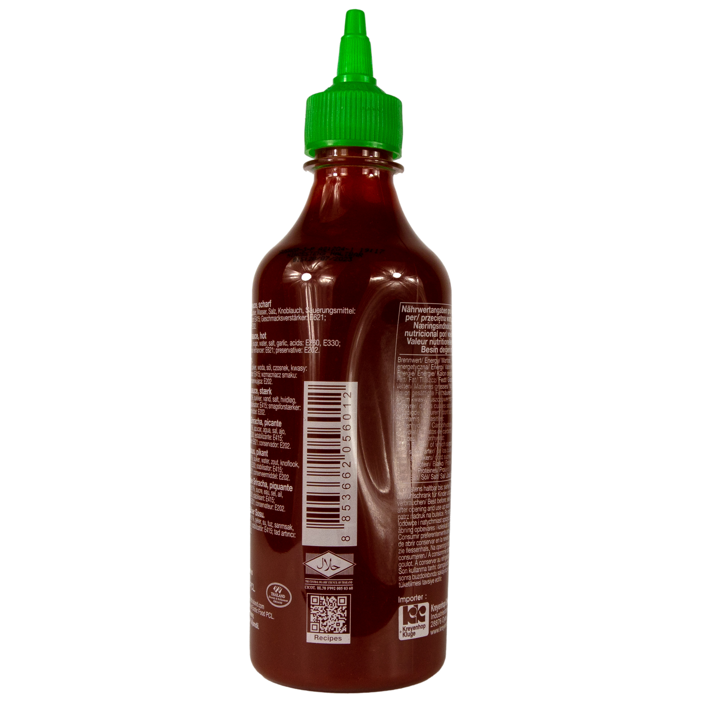 FLYING GOOSE - Sriracha scharfe Chilisauce grüne Kappe aus Thailand 455 ml