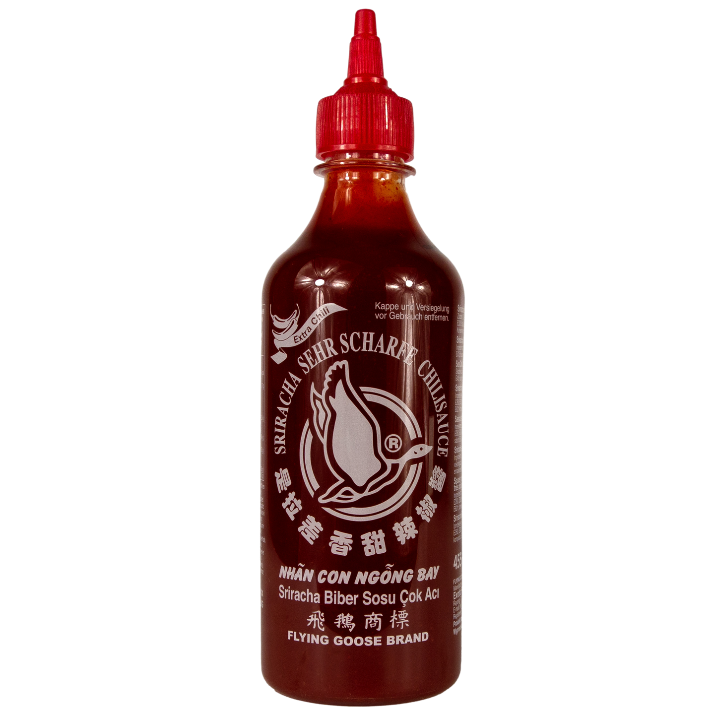 Fyling Goose rot rote Kappe Chillisauce Chilisauce Chilli Chili