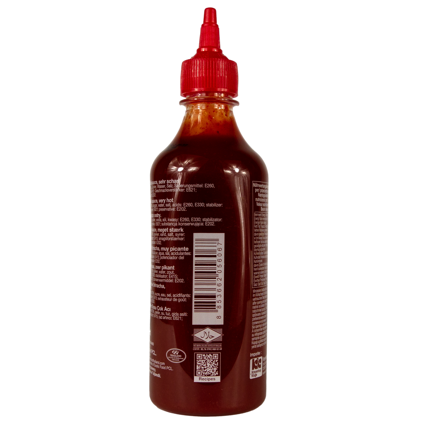 FLYING GOOSE - Sriracha extra scharfe Chilisauce rote Kappe aus Thailand 455 ml
