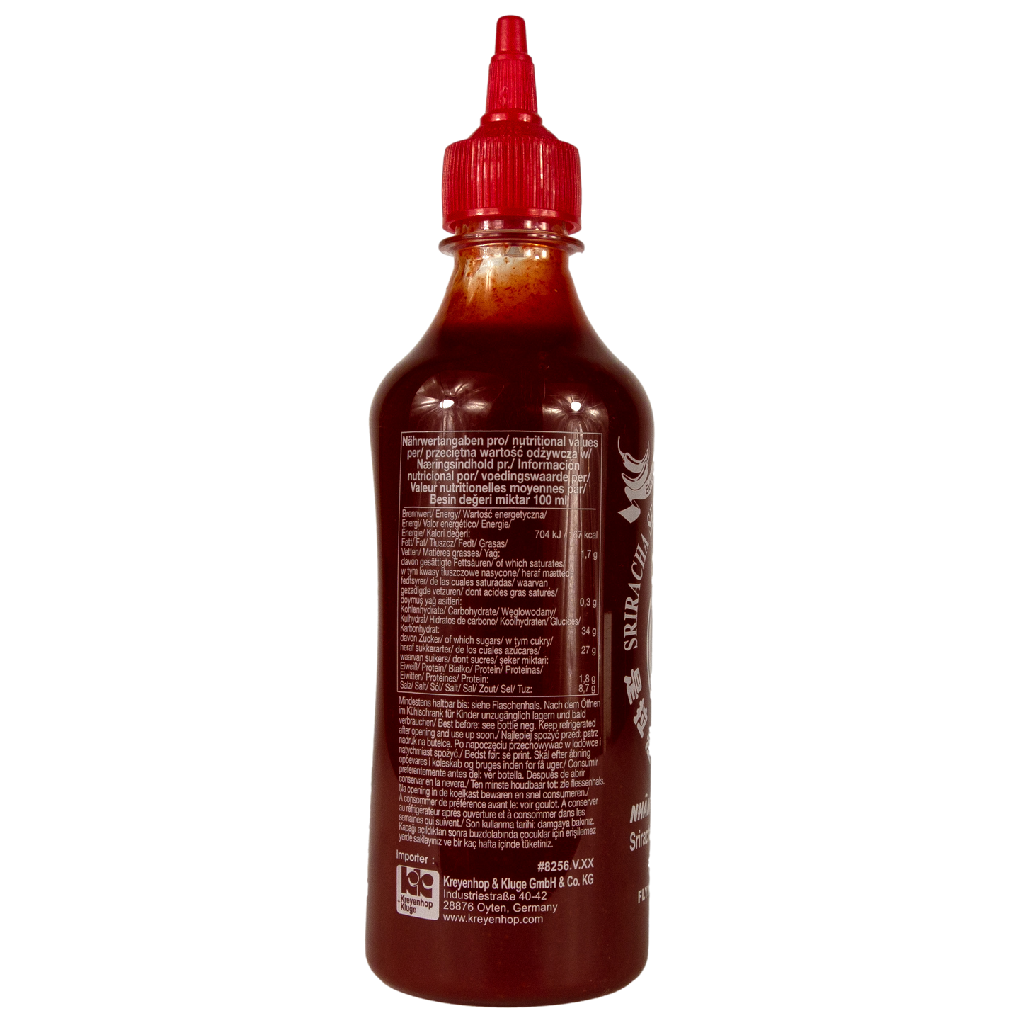FLYING GOOSE - Sriracha extra scharfe Chilisauce rote Kappe aus Thailand 455 ml