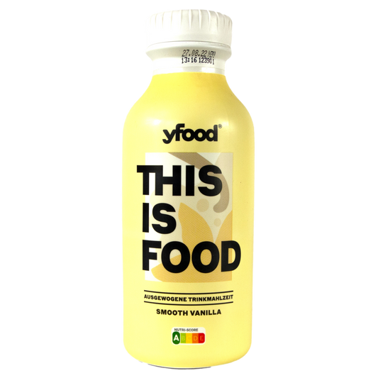 yFood Vanille Trinkmahlzeit für unterwegs this is food