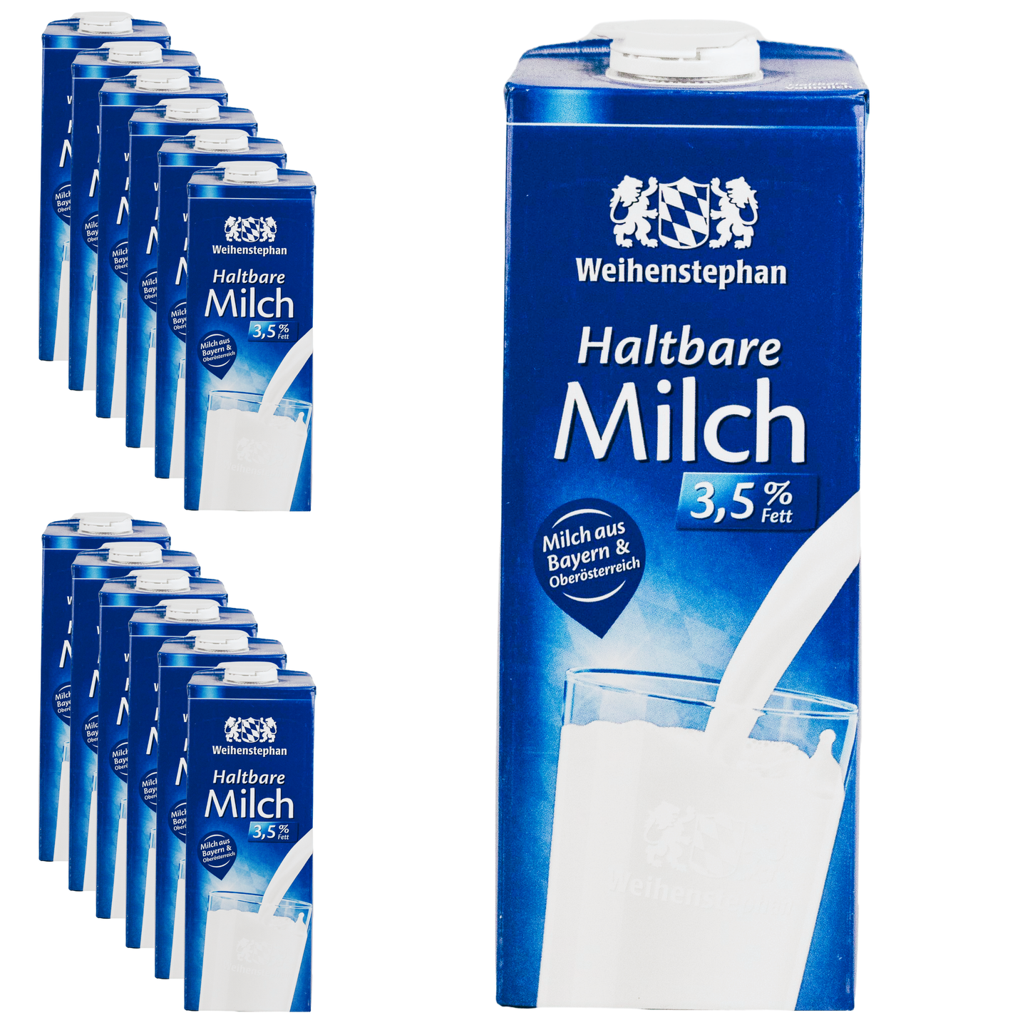 Weihenstephan - H-Vollmilch 3,5% haltbare Milch 12x1 Liter