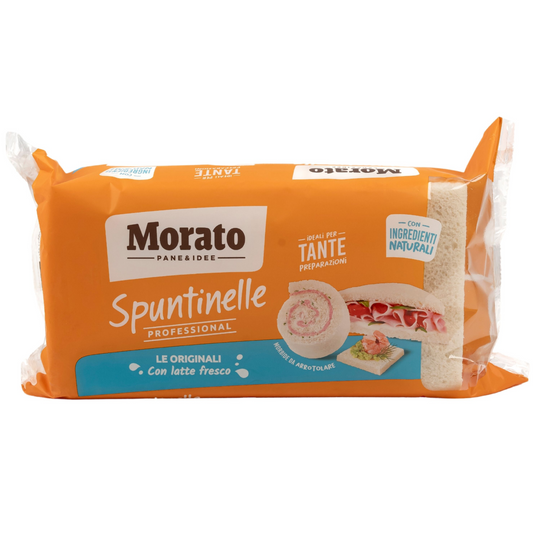 Morato - Original italienisches Spuntinelle Weißbrot Tramezzini (Toast ohne Rand) 700g
