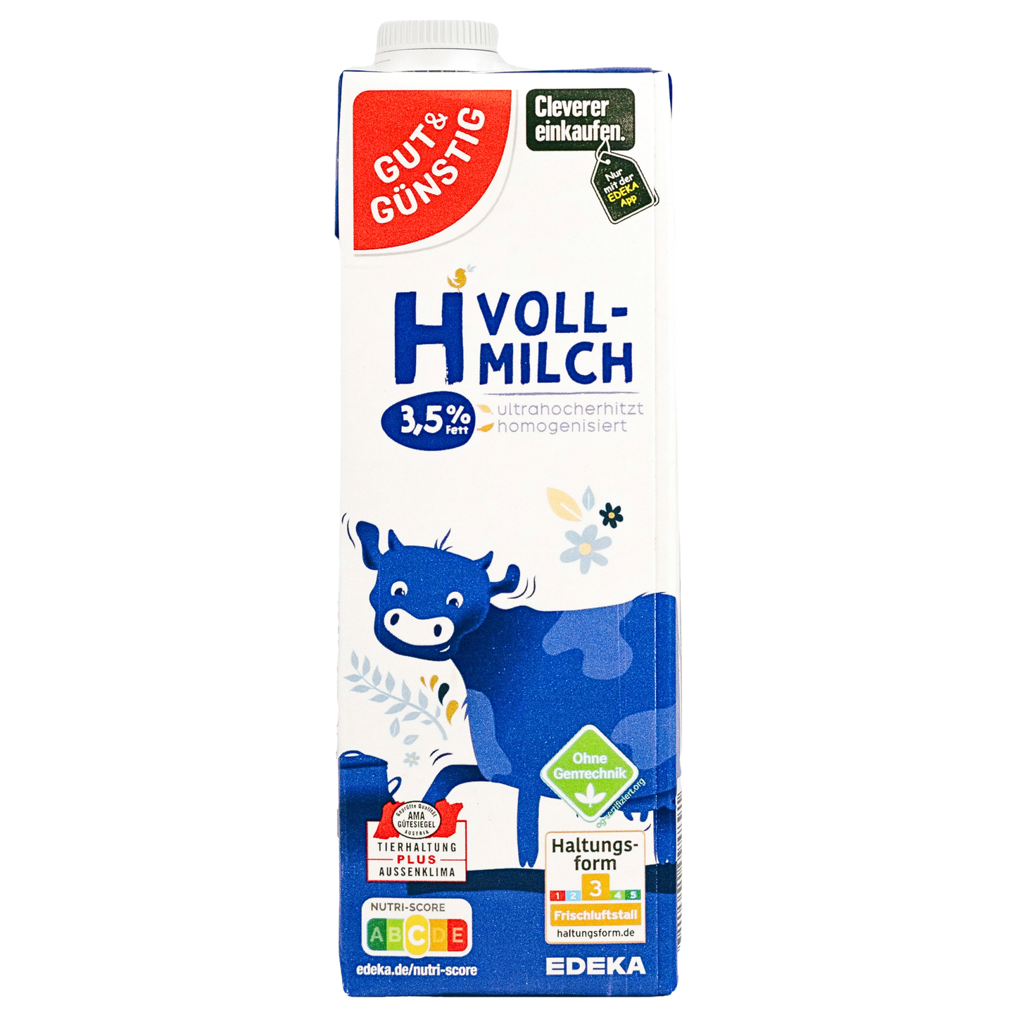 Gut & Günstig - H-Vollmilch 3,5% haltbare Milch 12x1 Liter