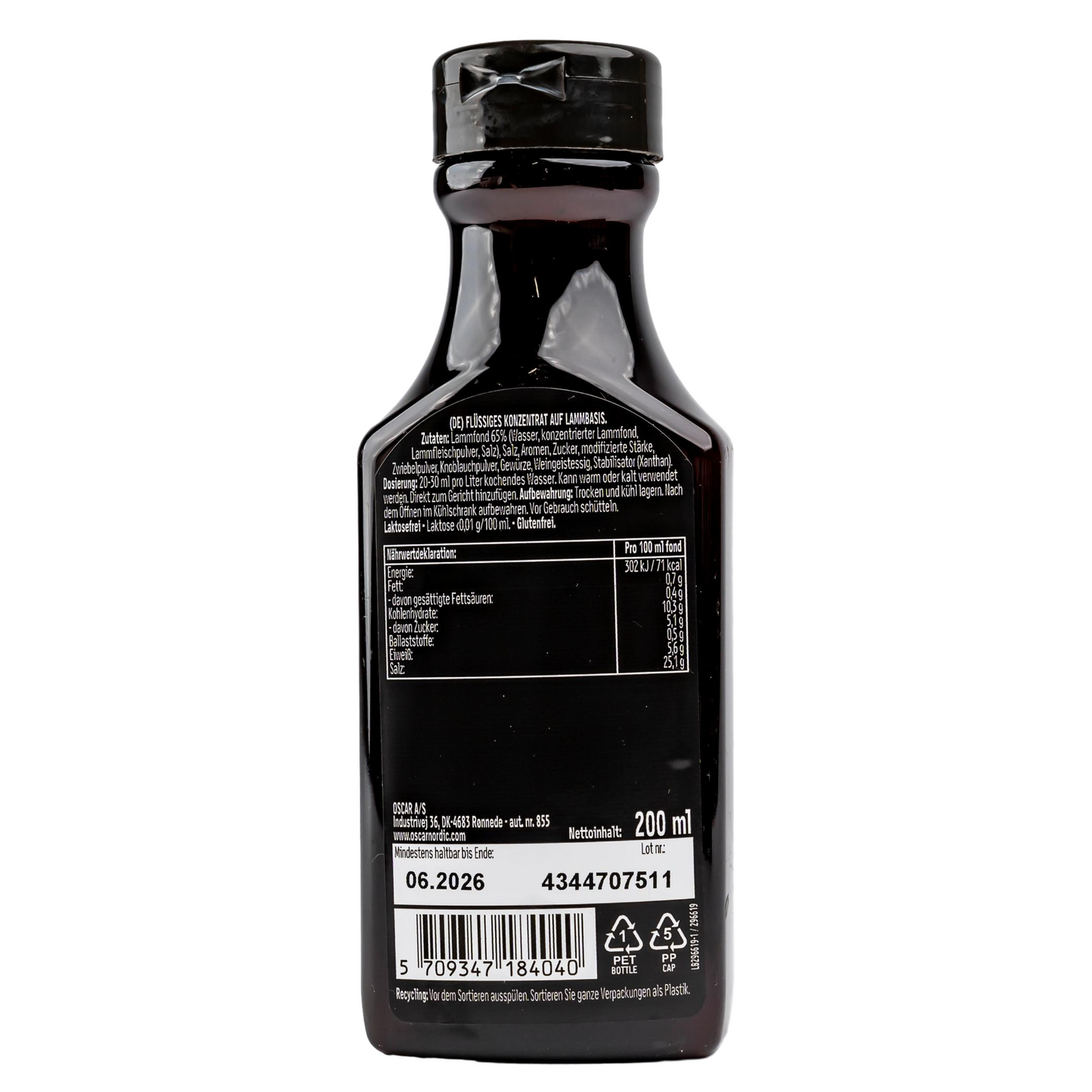 Oscar – Lamm Fond Konzentrat 200 ml – Intensiver Geschmack für authentische Gerichte