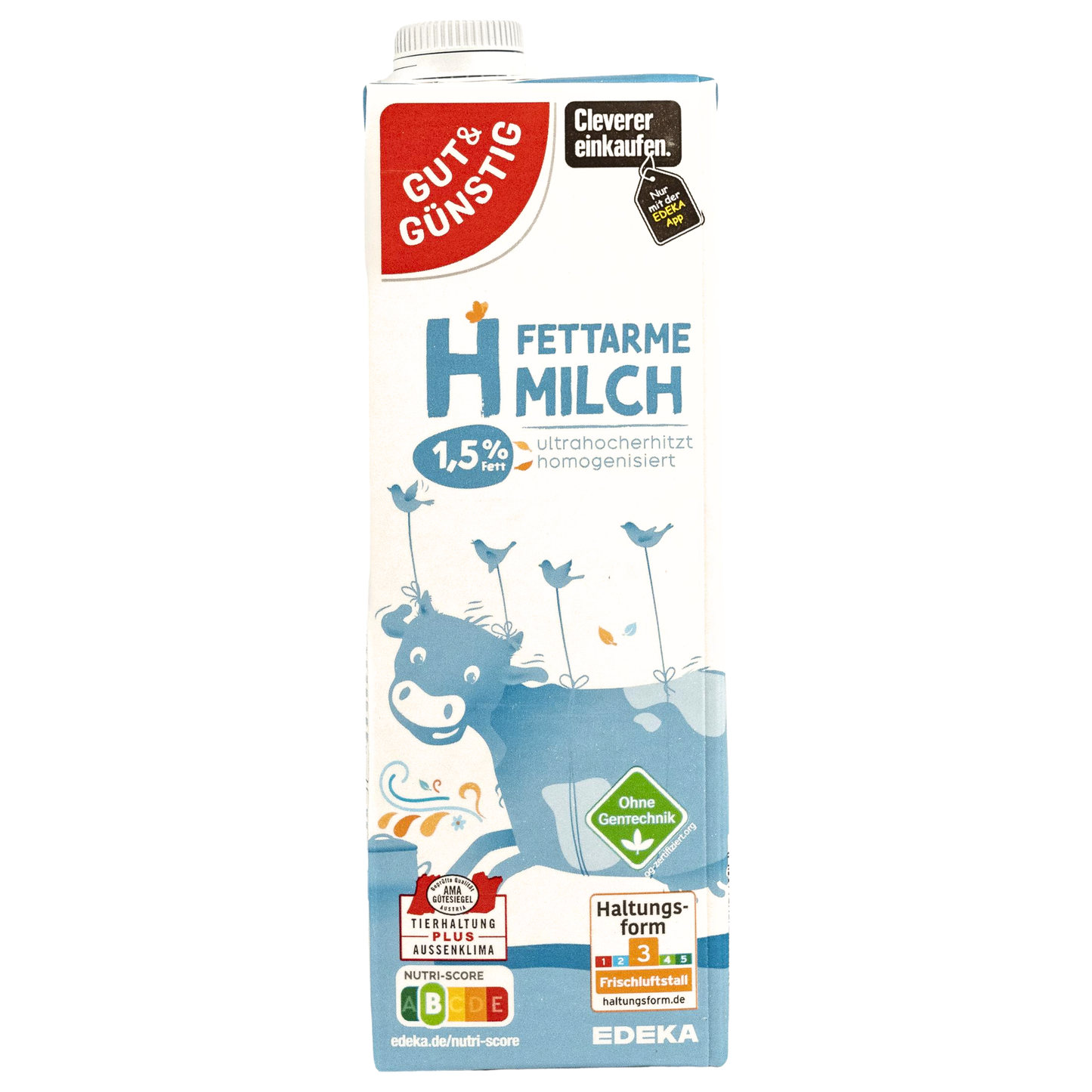 Gut & Günstig - fettarme H-Milch 1,5% haltbare Milch 12x1 Liter
