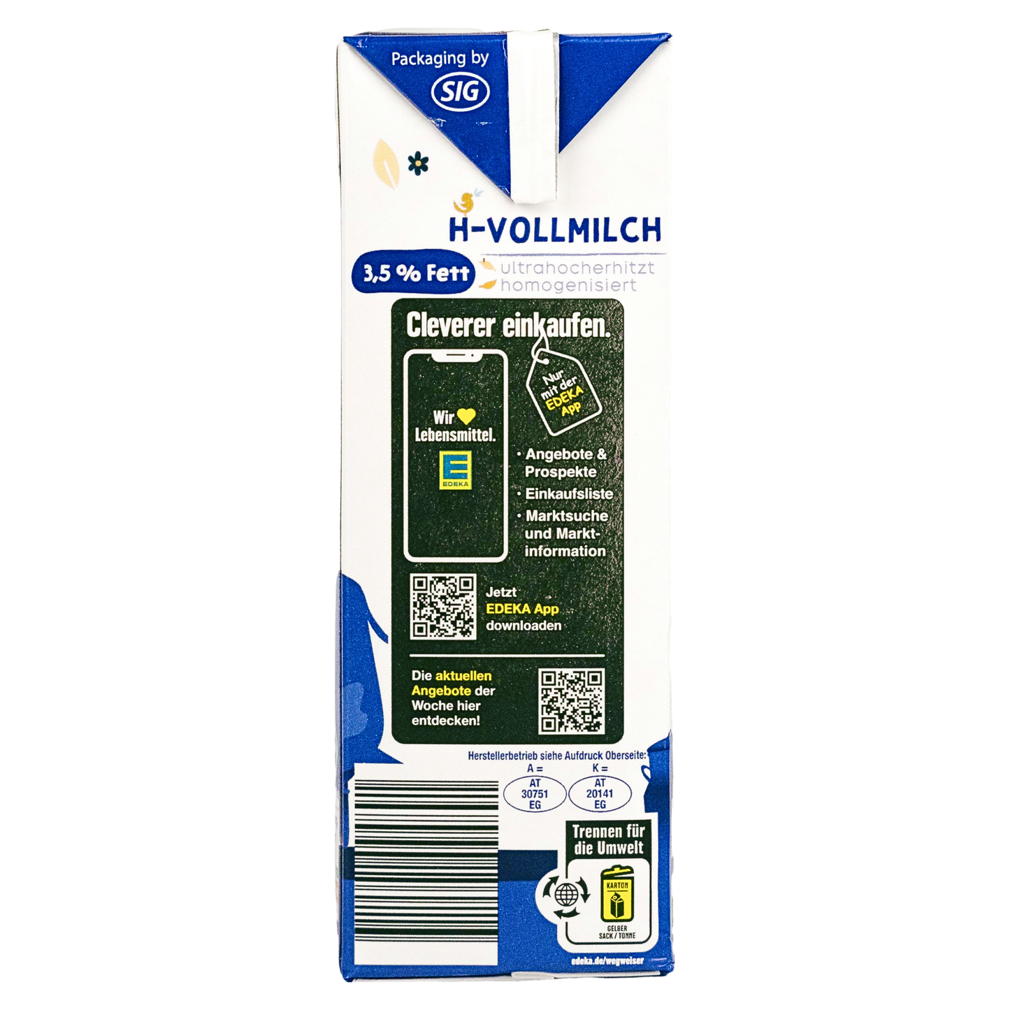 Gut & Günstig - H-Vollmilch 3,5% haltbare Milch 12x1 Liter