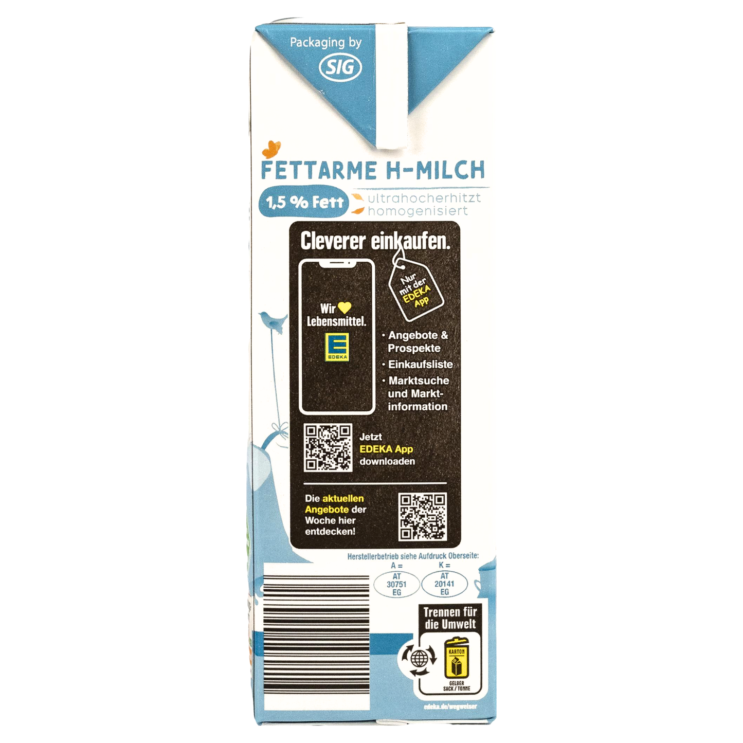 Gut & Günstig - fettarme H-Milch 1,5% haltbare Milch 12x1 Liter