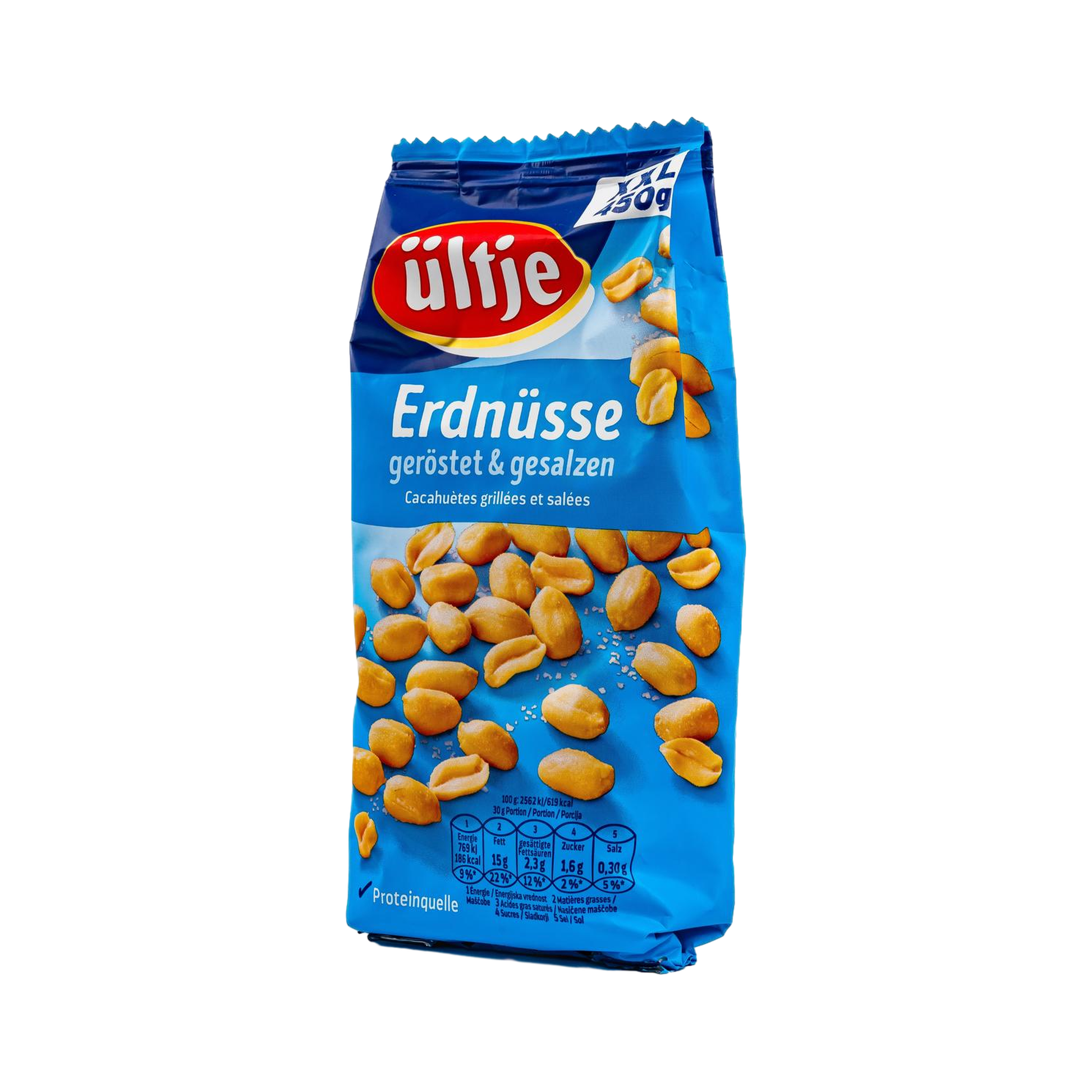 ültje Erdnüsse geröstet & gesalzen – praktische Verpackung für Frische