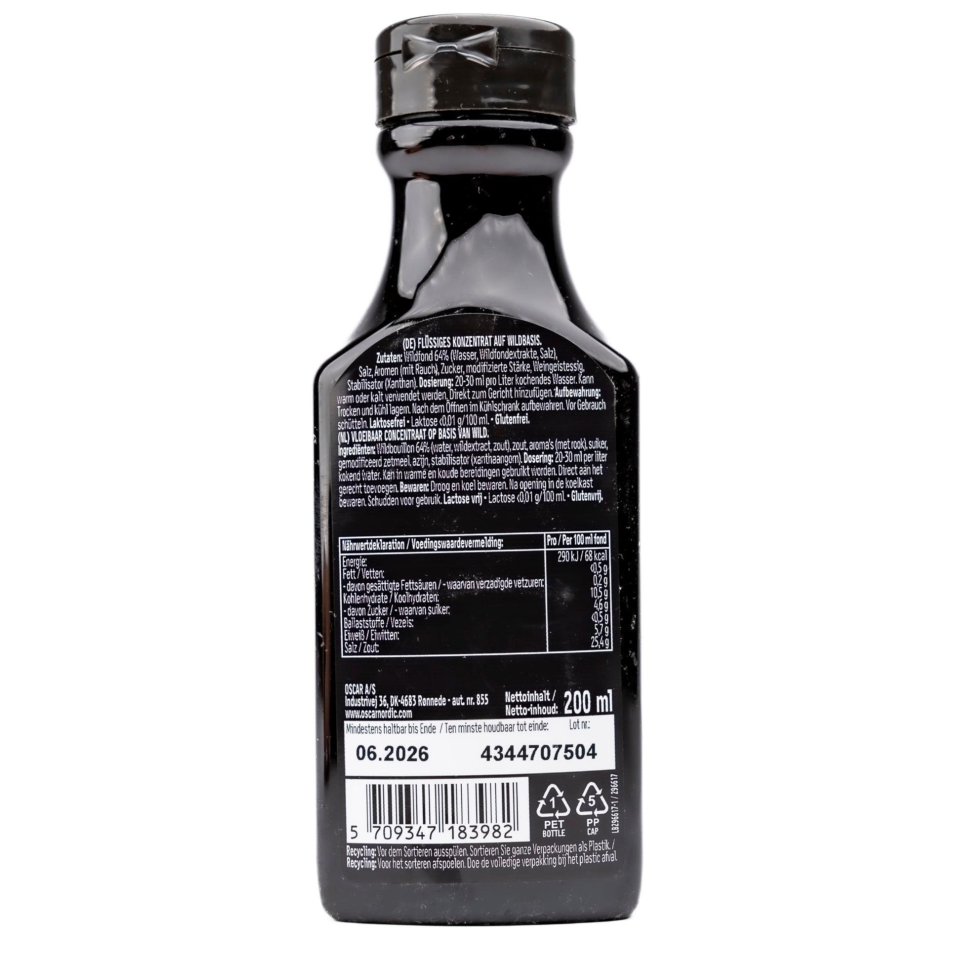 hochwertiger oscar fond wild 200ml in praktischer flasche
