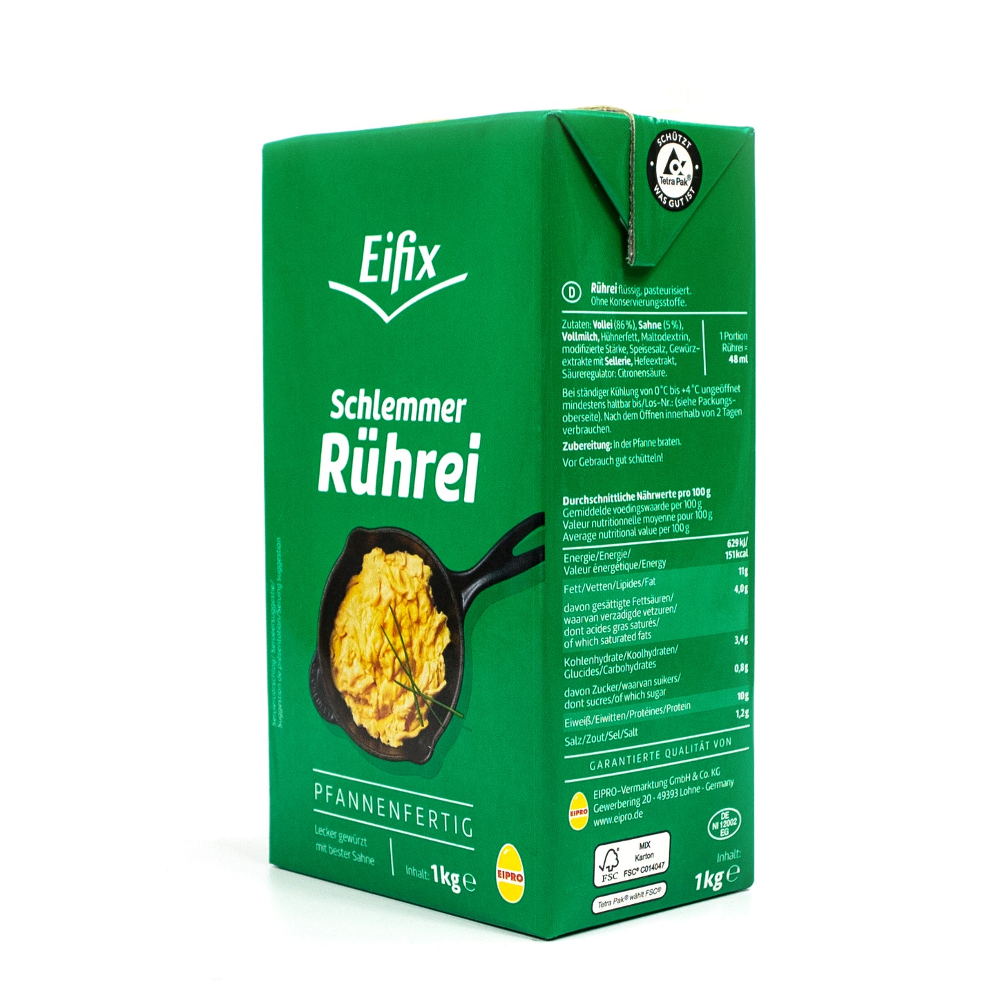 Eier im Tetrapack fertiges Rührei lecker gewürzt