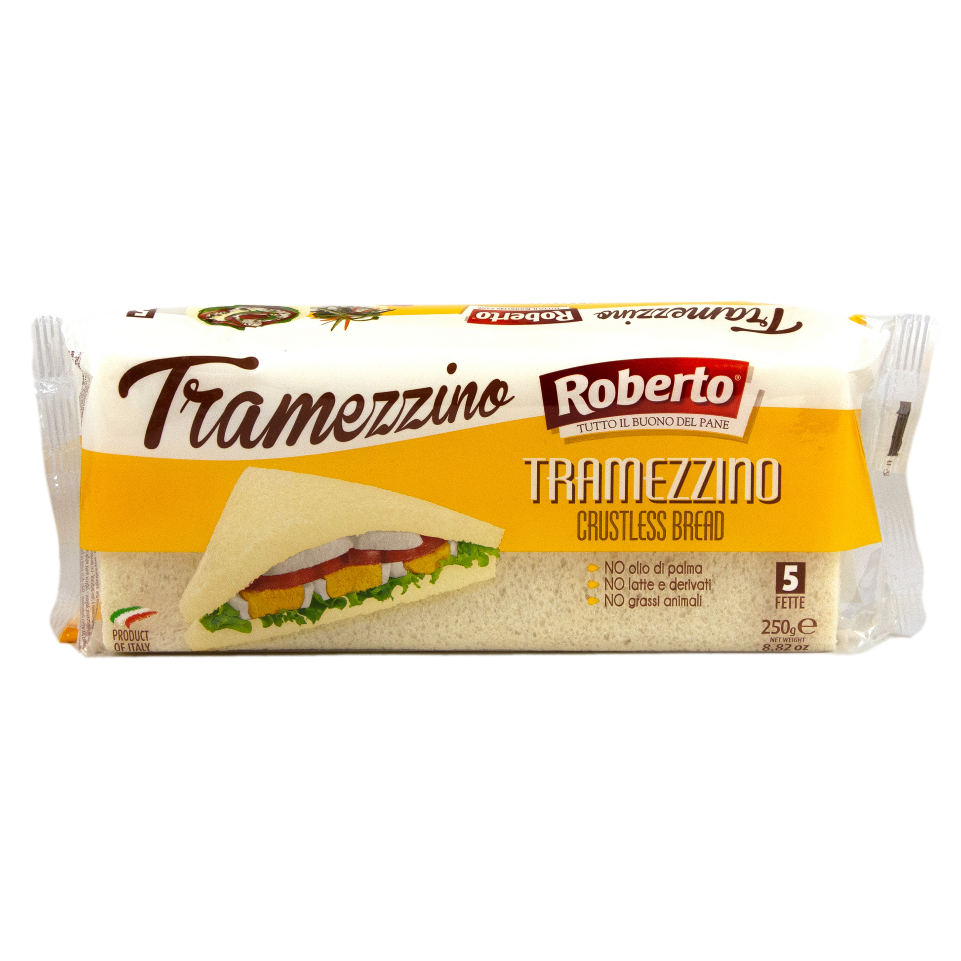 Original italienisches Tramezzino Tramezzini Weißbrot - Weissbrot Tramezzone Tramezzinibrot (Toast ohne Rand, Rinde