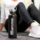 RR Sports - Edelstahl Trinkflasche 100% plastikfrei 600 ml in Schwarz