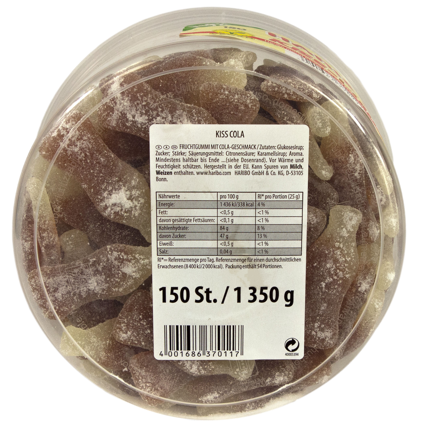 Haribo - Kiss-Cola 150 Stück 1350 g