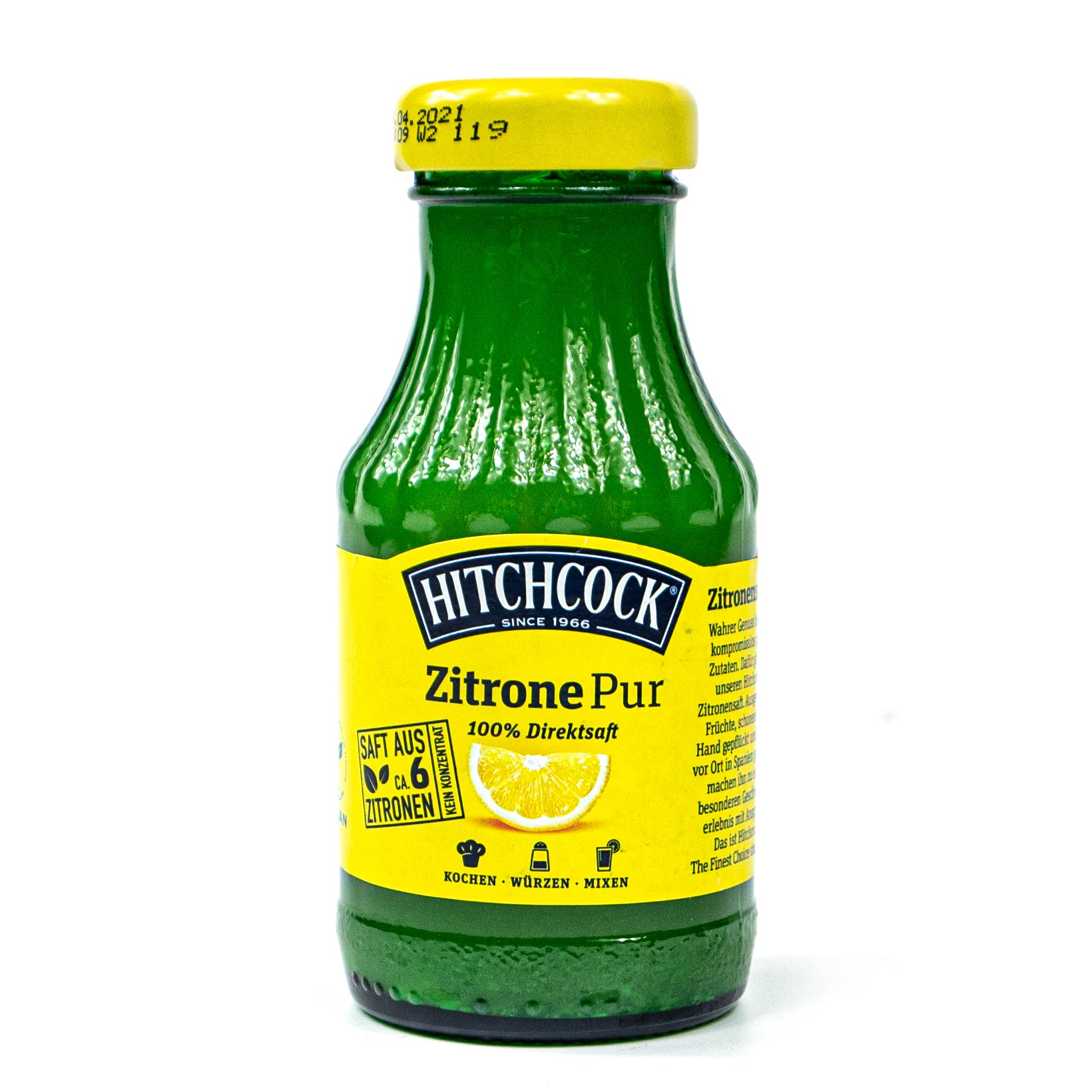 Hitchcock Zitrone Zitronensaft Pur 100% Direktsaft