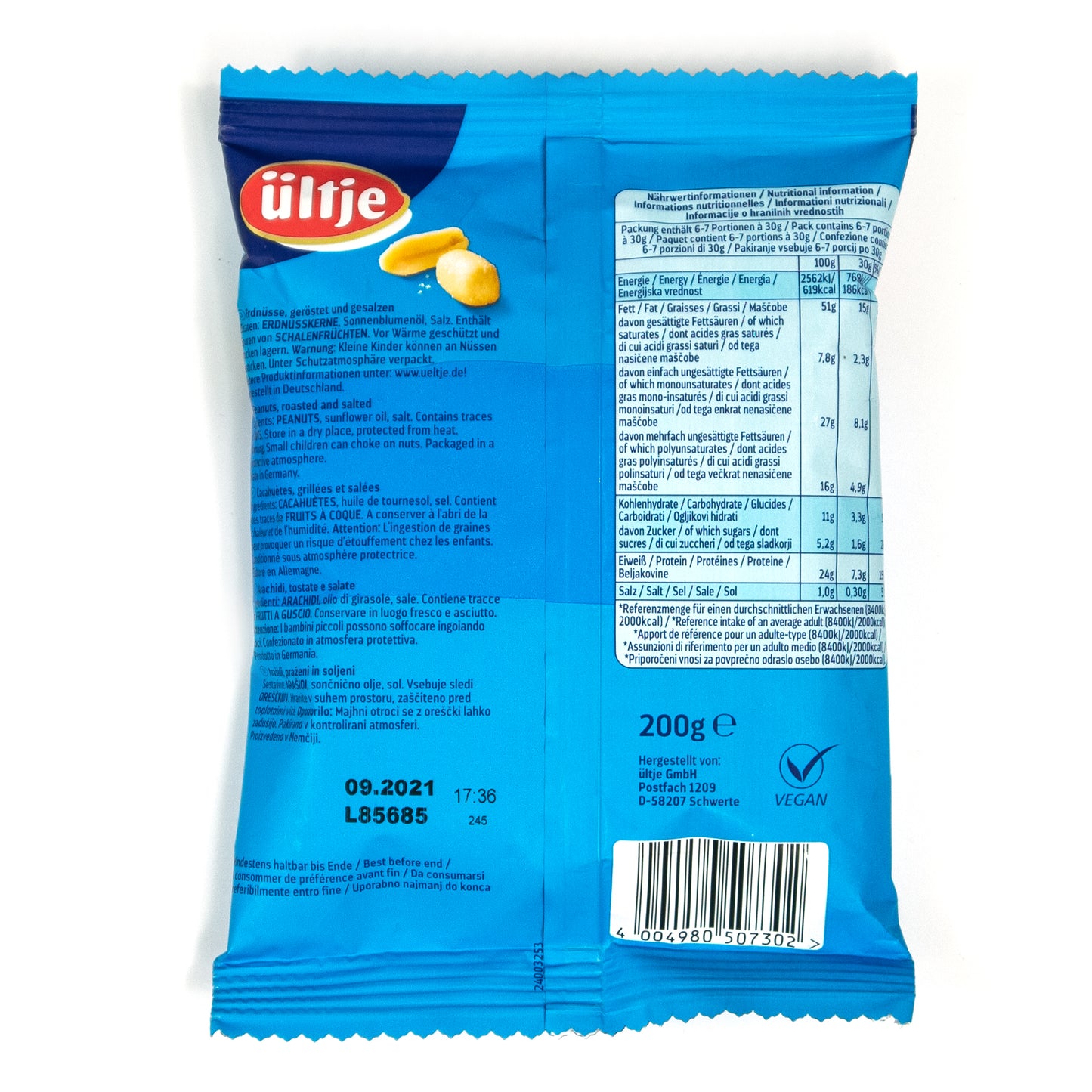 ültje - Jumbo Erdnüsse geröstet und gesalzen á 200 g
